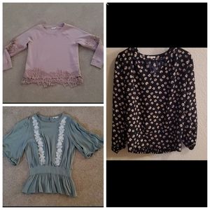2 for $20. Set of 3 Blouses all Size Large.  All in Excellent Condition.